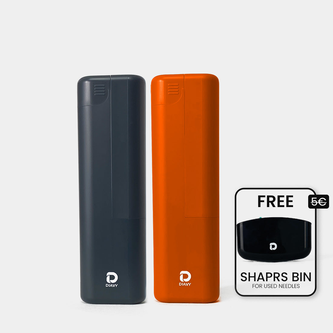 DIAVY Two Pen & Needle Case Bundle + Free Sharps Bin