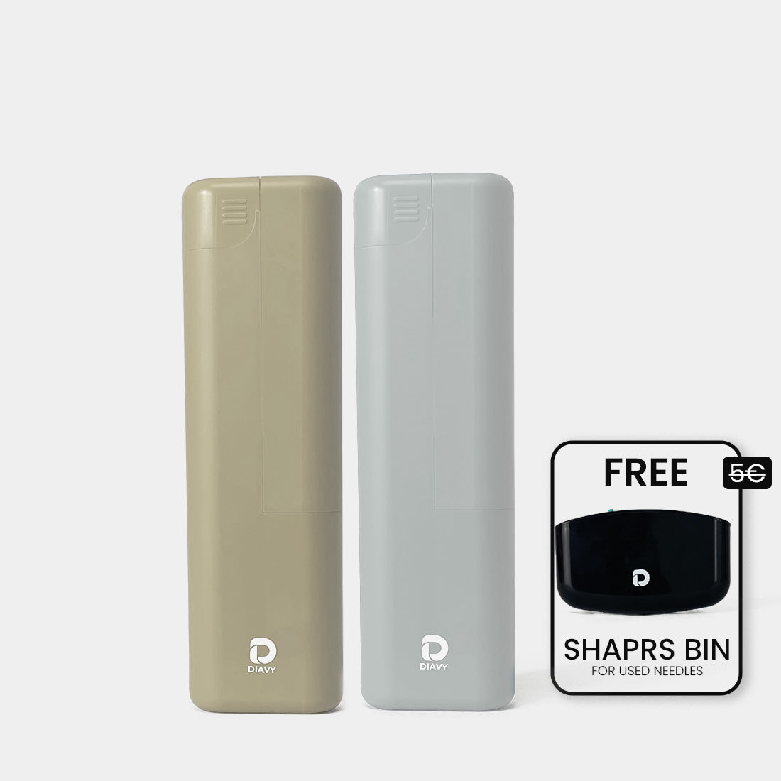 DIAVY Two Pen & Needle Case Bundle + Free Sharps Bin
