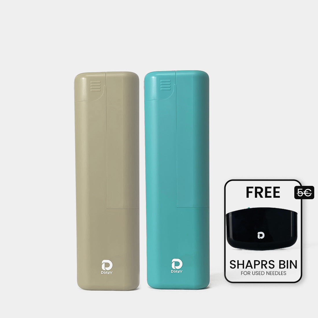 DIAVY Two Pen & Needle Case Bundle + Free Sharps Bin
