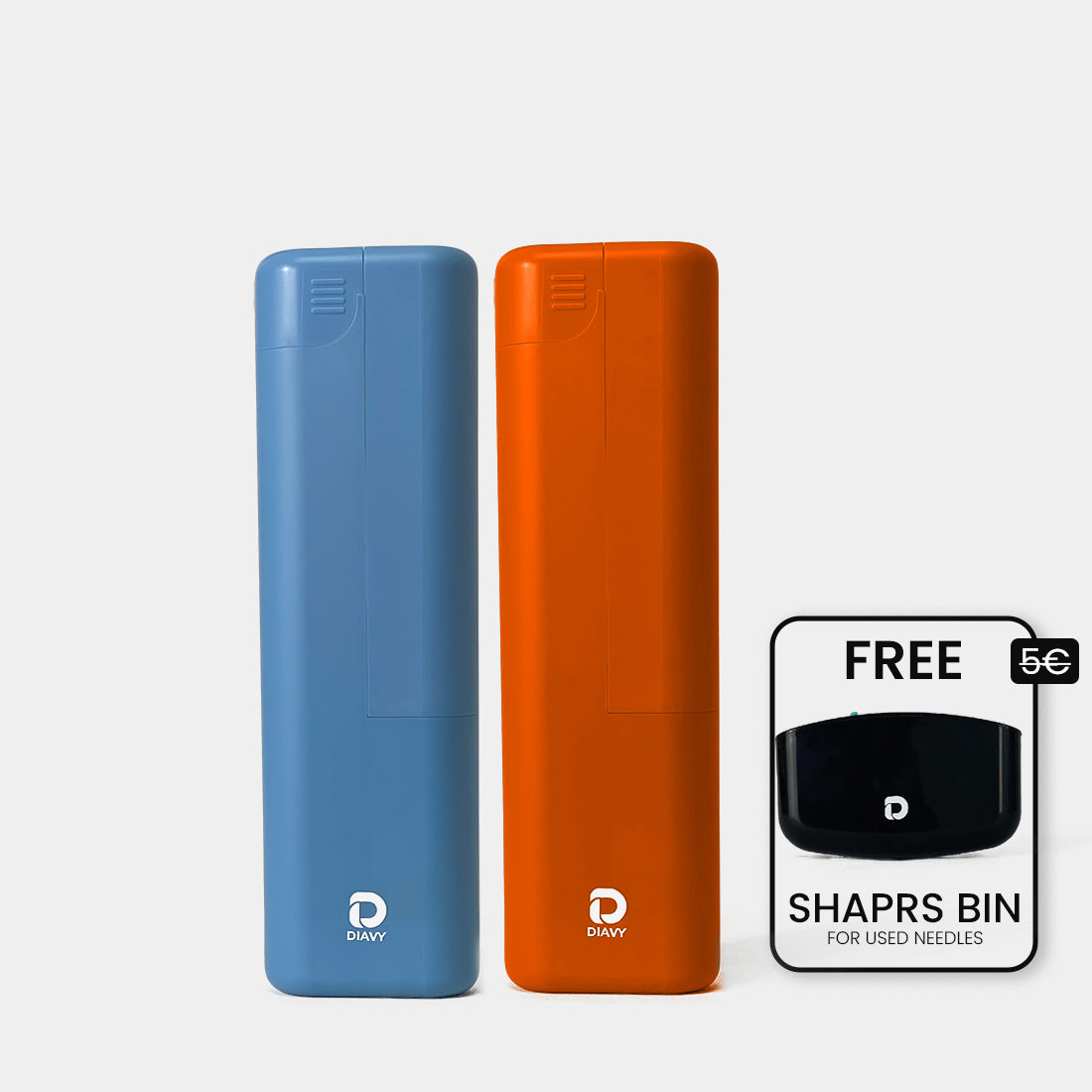 DIAVY Two Pen & Needle Case Bundle + Free Sharps Bin