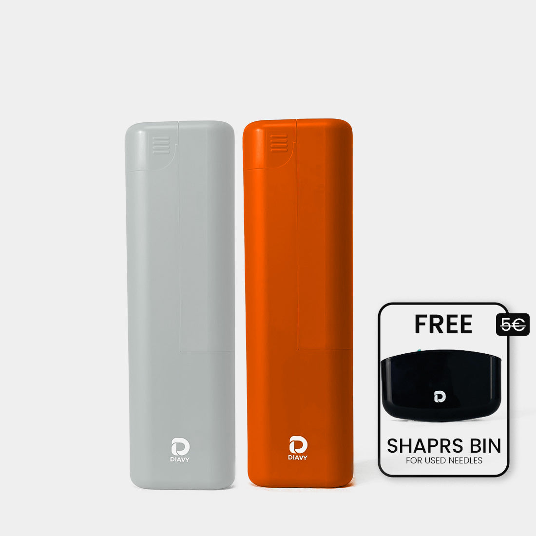 DIAVY Two Pen & Needle Case Bundle + Free Sharps Bin