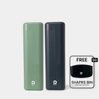 Lot de deux étuis + bac à objets tranchants gratuit