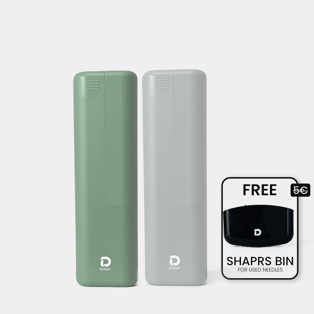 DIAVY Two Pen & Needle Case Bundle + Free Sharps Bin