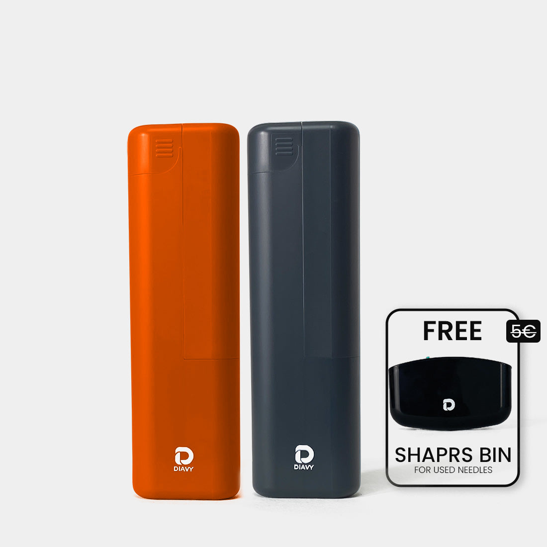 DIAVY Two Pen & Needle Case Bundle + Free Sharps Bin