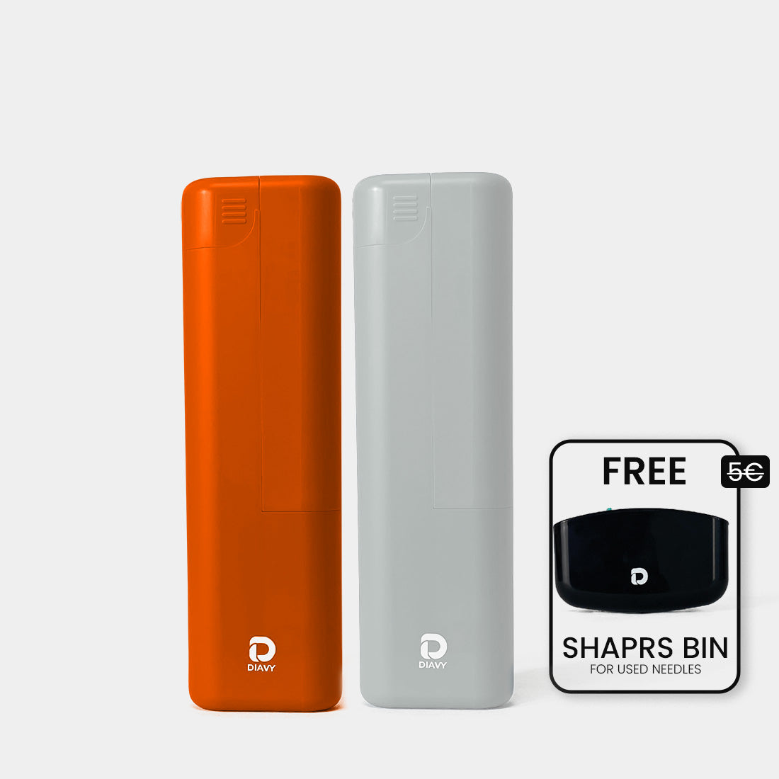 DIAVY Two Pen & Needle Case Bundle + Free Sharps Bin