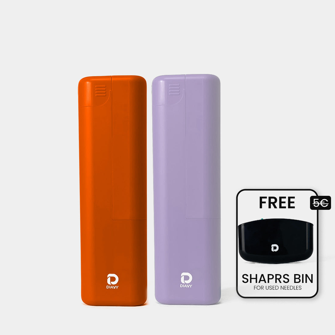 DIAVY Two Pen & Needle Case Bundle + Free Sharps Bin