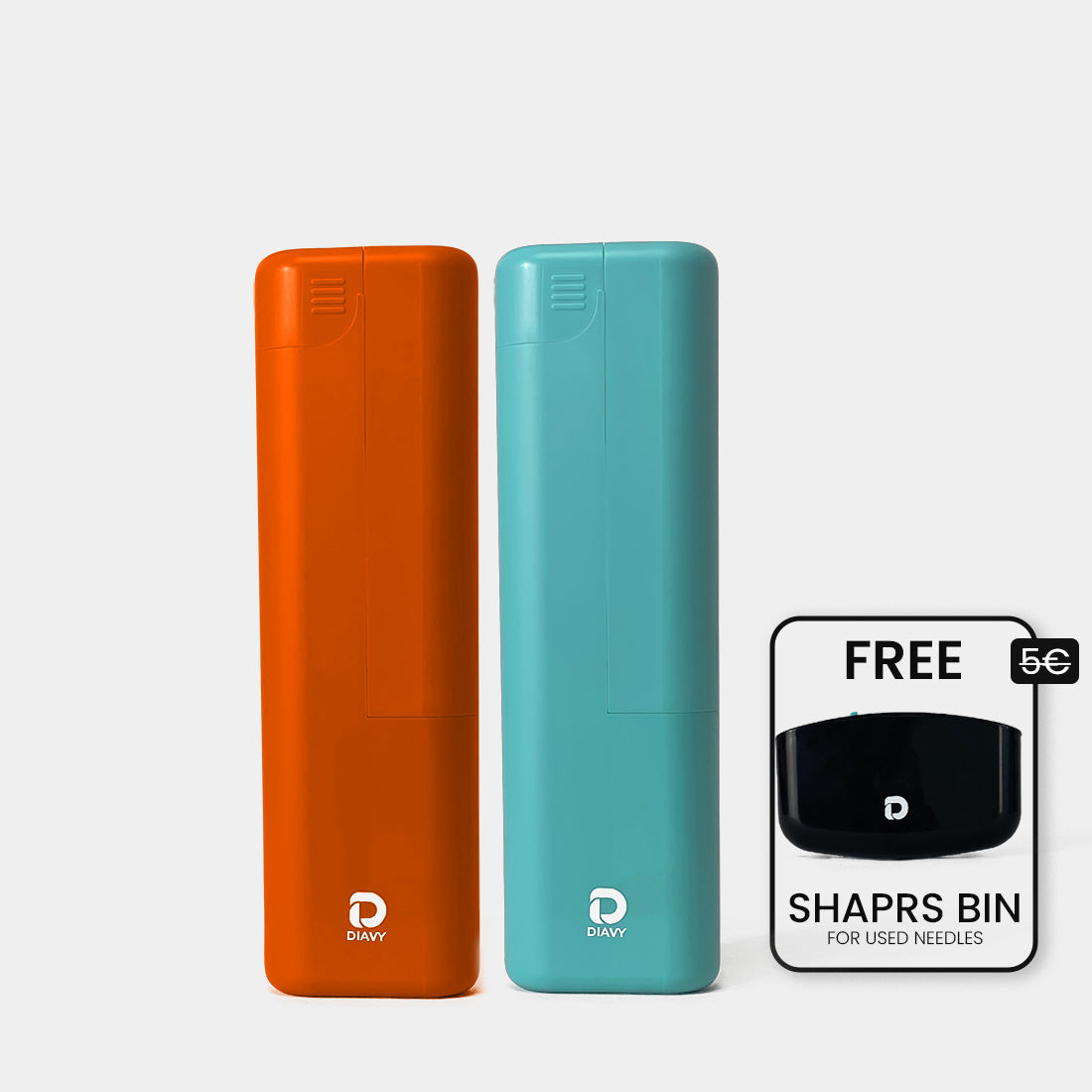 DIAVY Two Pen & Needle Case Bundle + Free Sharps Bin