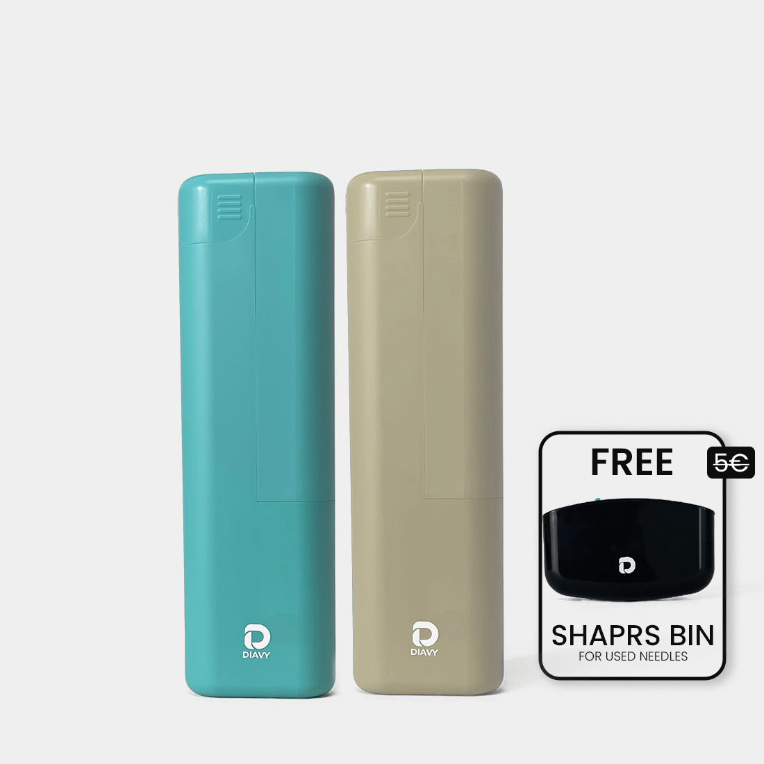 DIAVY Two Pen & Needle Case Bundle + Free Sharps Bin
