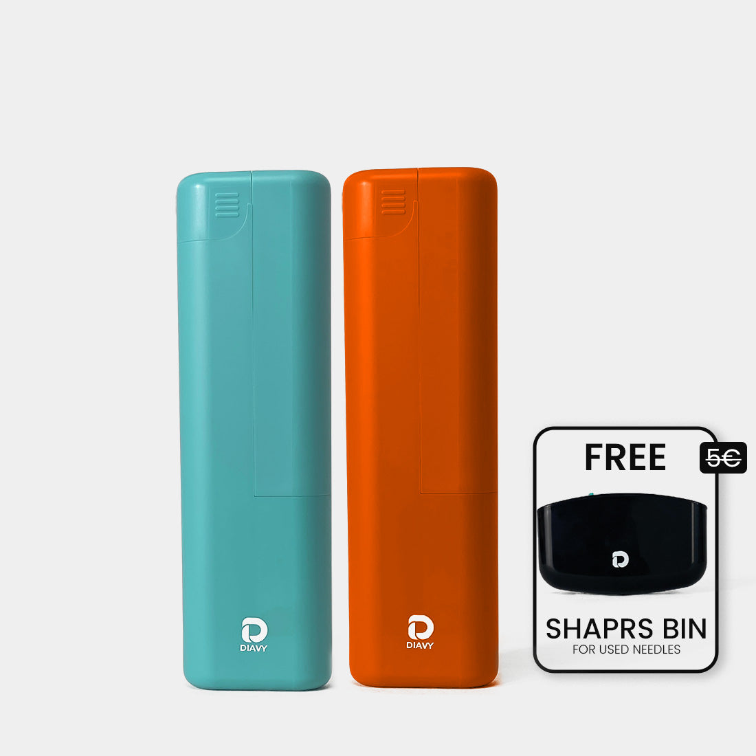 DIAVY Two Pen & Needle Case Bundle + Free Sharps Bin